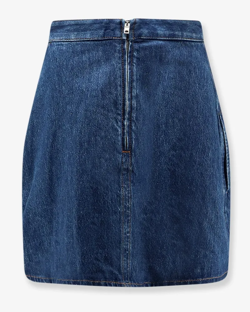 Givenchy Women's Mini Skirt Cocoon Denim Blue Cotton Blue
