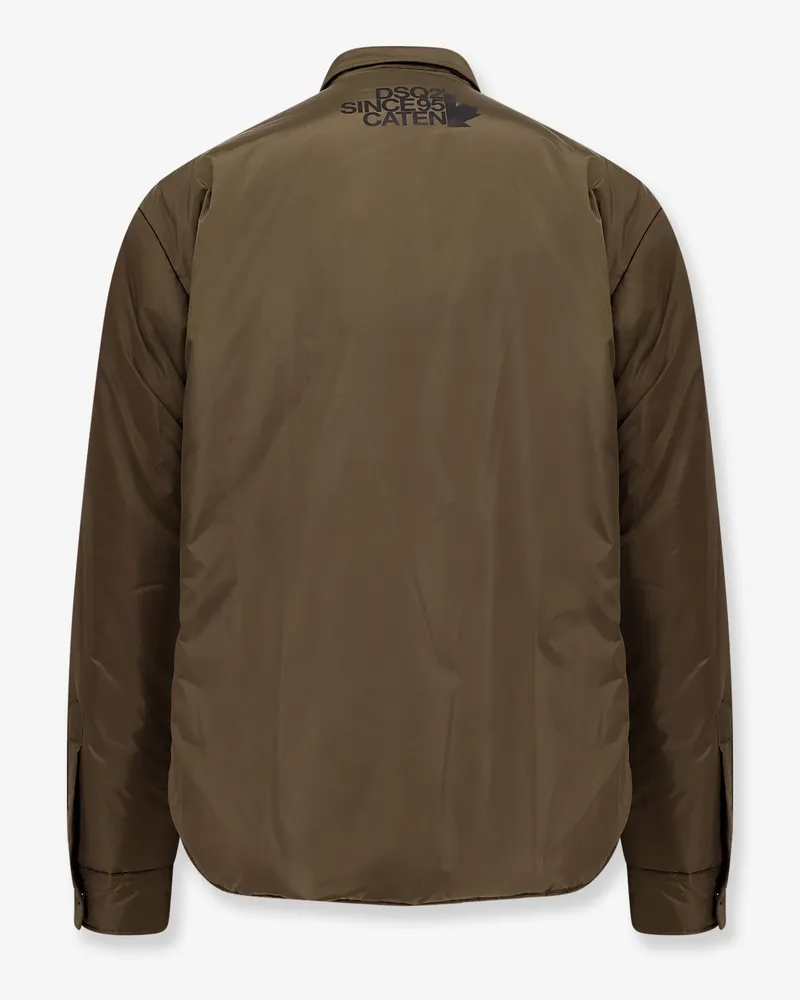 Dsquared2 Men's Padded Nylon Shirt-Jacket Green Polyamide Green