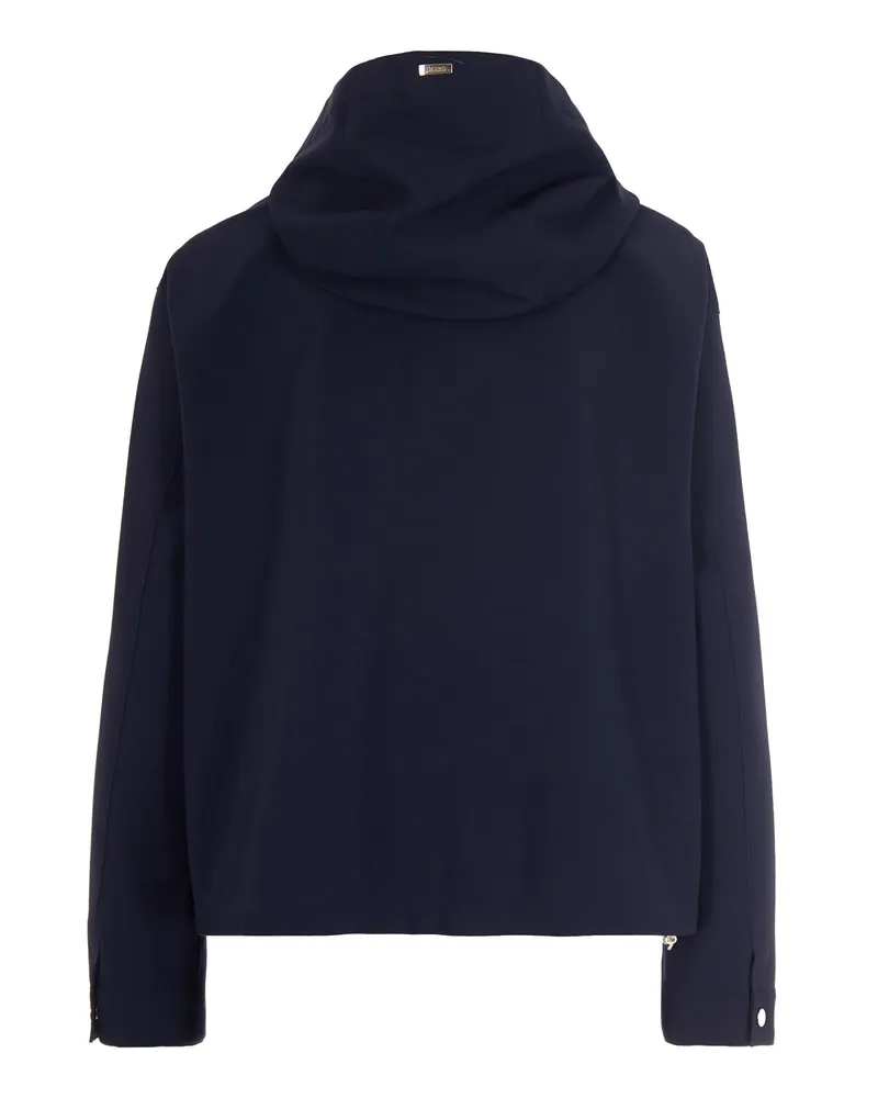 Herno Women's Short Neoprene Jacket Navy Blue Exterior: Polyamide Navy