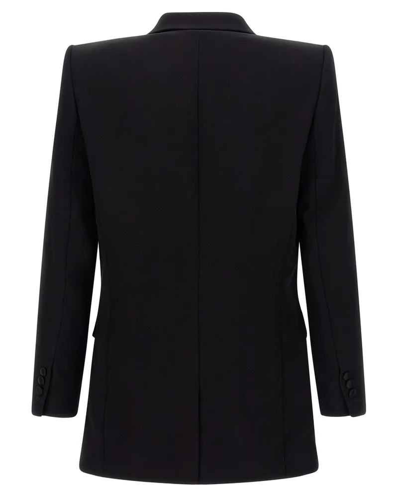 Balmain Leaf-Embroidered Blazer — Black Black
