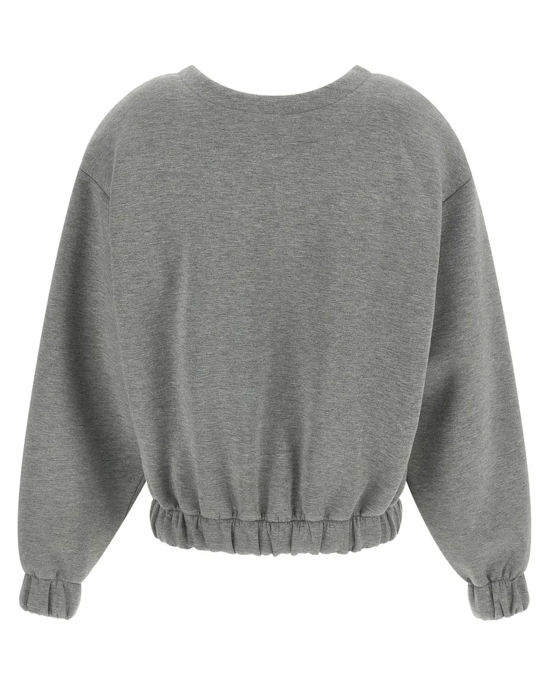Giuseppe di Morabito 3D Rose Appliqué Sweatshirt — Gray Gray