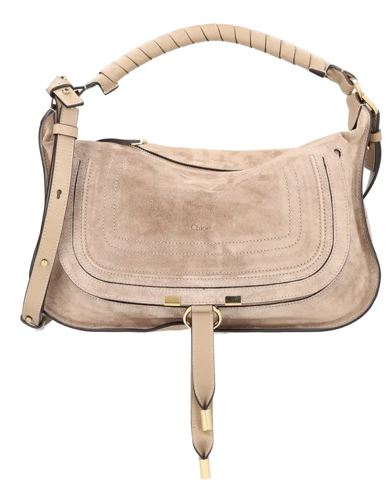Chloé Marcie Shoulder Bag — Beige Beige