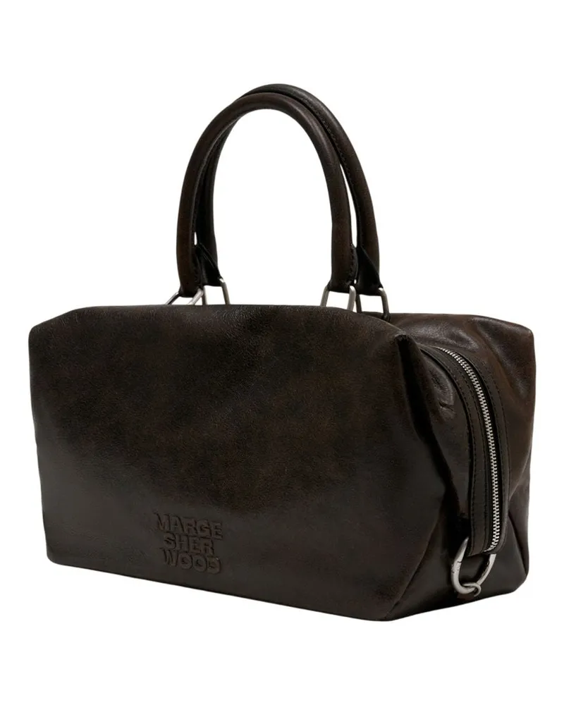 Marge Sherwood Women's Dumpling Shoulder Bag Brown Cowhide Brown