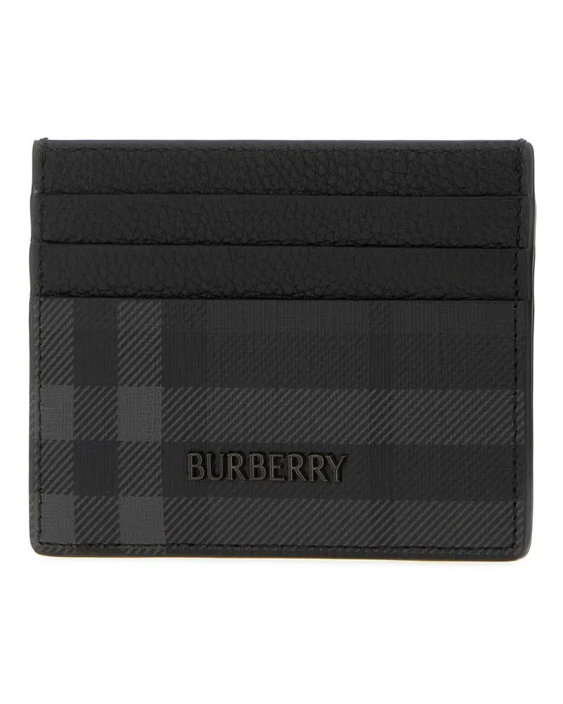Burberry Men's Printed Canvas City Card Holder Iron Portafogli Wallet Black