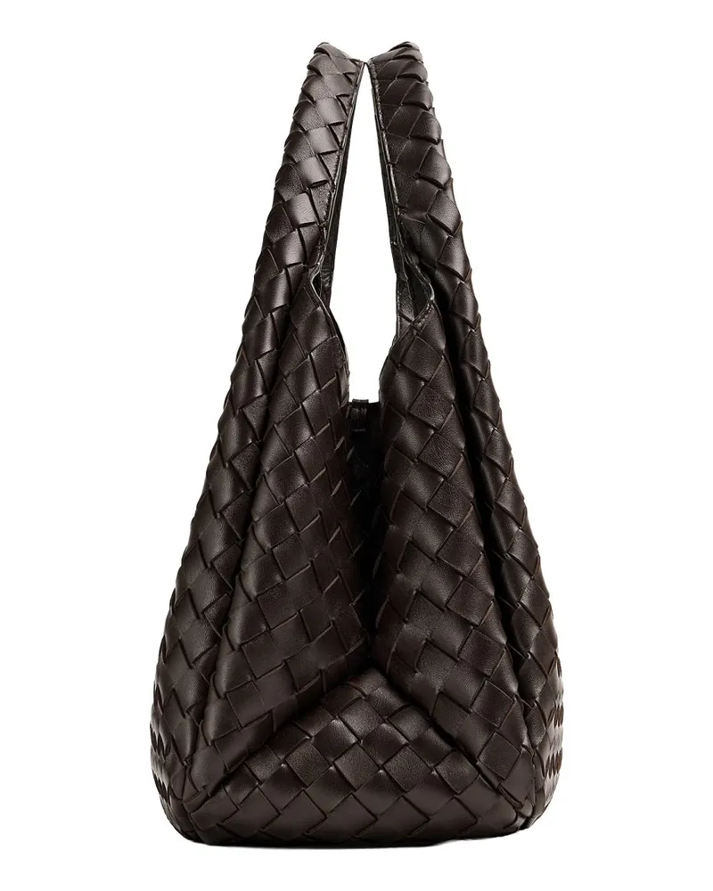 Bottega Veneta Women's Shoulder Bag Bell Brown Leather Brown