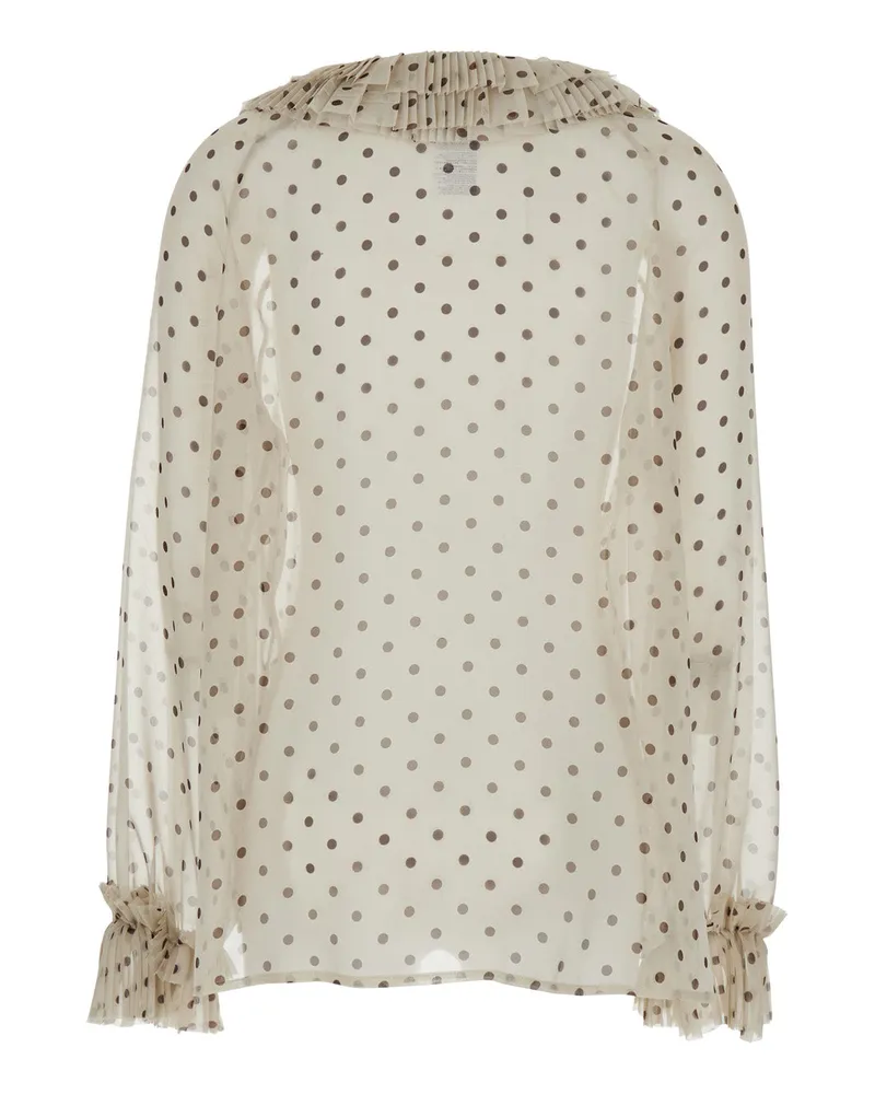 P.A.R.O.S.H. Women's Blouse Tech Fabric, Beige Polyester Blouses Shirt Beige