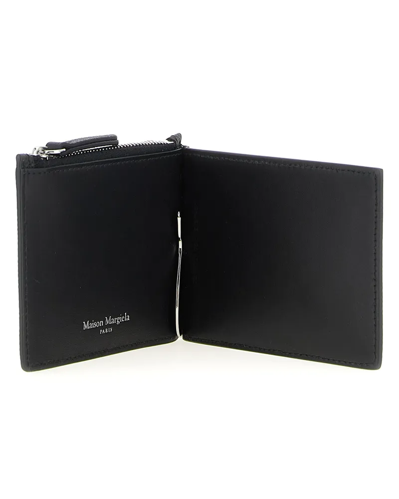 Maison Margiela Men's Black Leather Wallet Black
