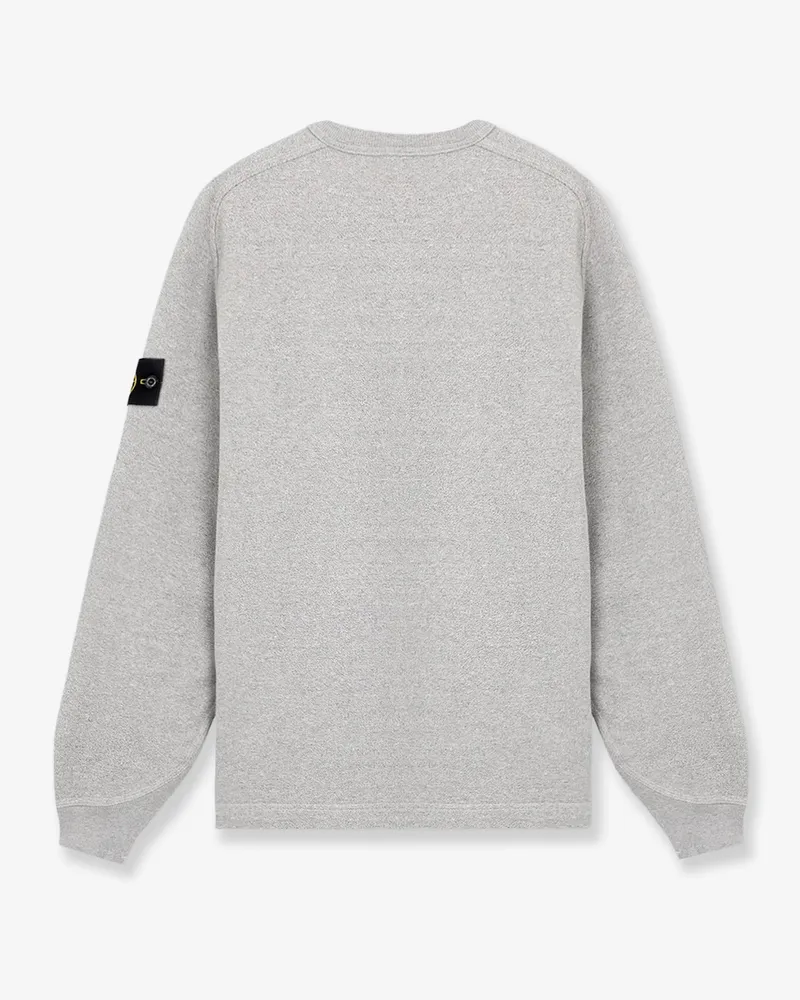 Stone Island Men's Sweatshirt Mélange Cotton Grey Sweatshirts Sweater Gray