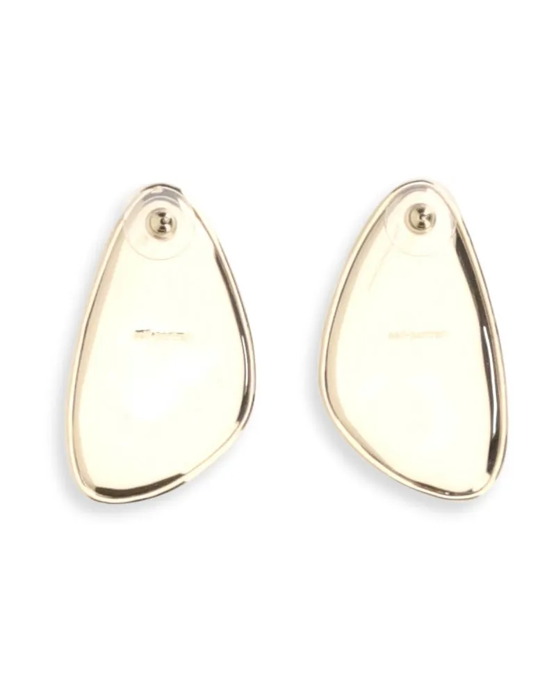 Self-Portrait Women's Hammered Crystal Earrings Gold Brass Gold