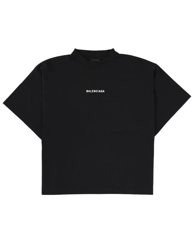 Balenciaga Logo-Print T-Shirt — Black Black
