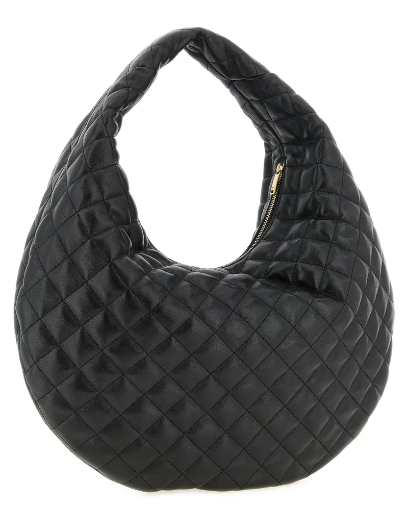 Saint Laurent Icare Nappa Leather Hobo Bag — Black Black