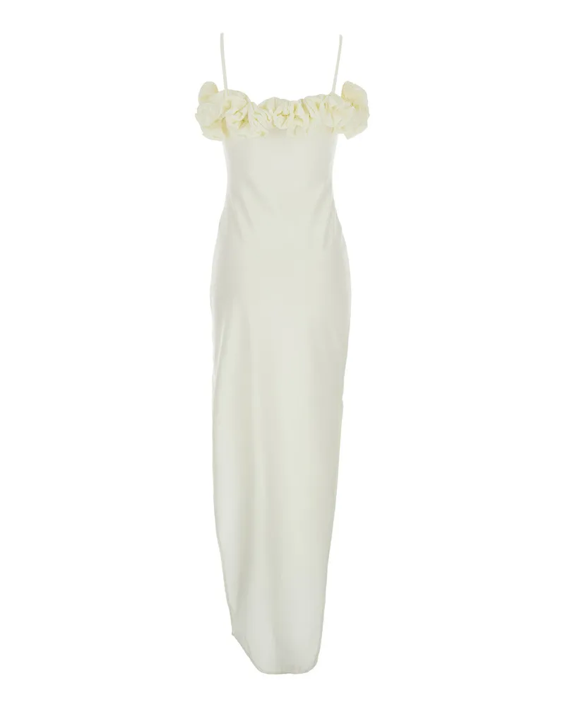 COPERNI Women's White Sleeveless Long Dress With Asymmetric Hem Polyamide White