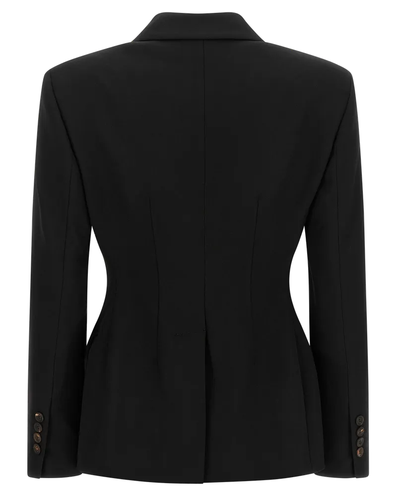 Brunello Cucinelli Women's Black Virgin Wool Blazer Clothing Black