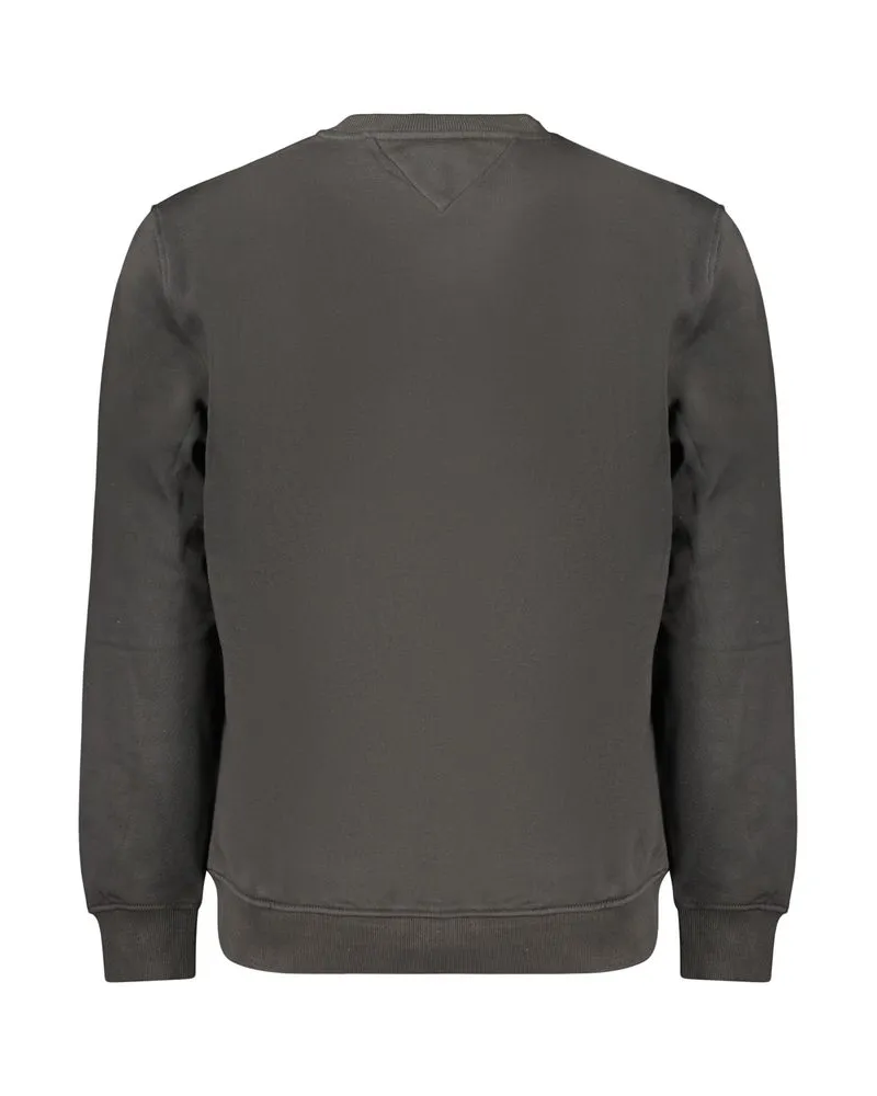 Tommy Hilfiger Logo-Embroidered Cotton Sweatshirt — Black Black