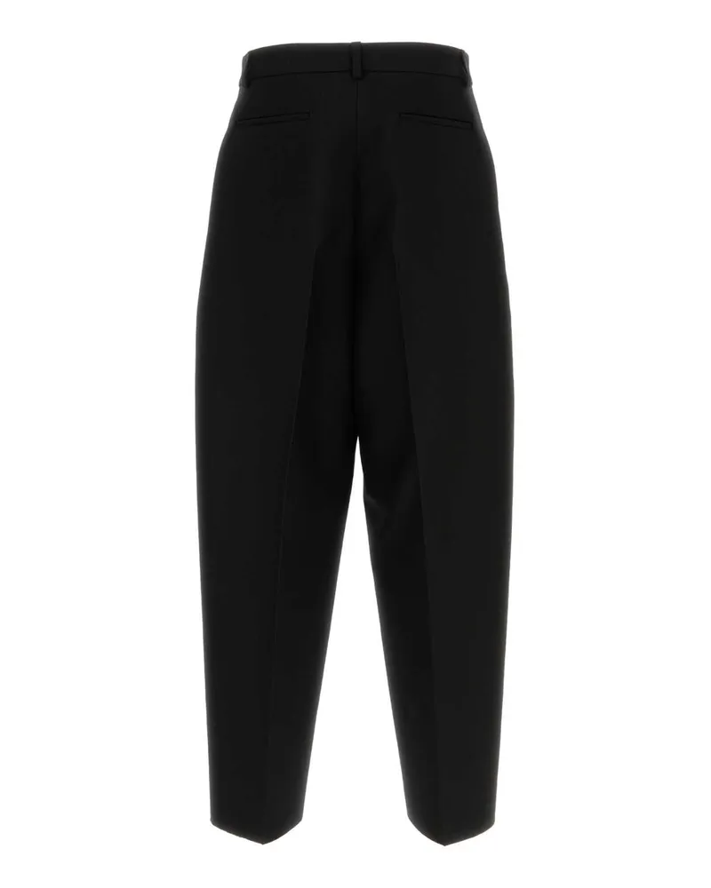 Valentino Garavani Men's Black Wool Blend Pant Nero Exteiror: Virgin Silk Pantaloni Trousers Black