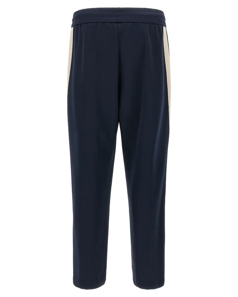 Palm Angels Striped Polyester Joggers — Navy Navy