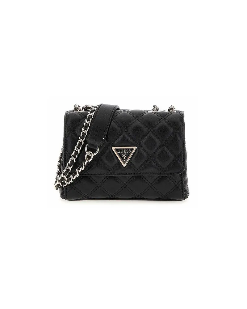 Guess Women's Shoulder Bag Black Polyurethane - Shoulder-Bags Black