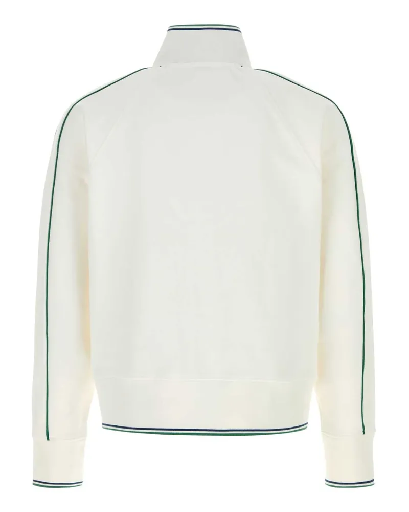 Burberry Nylon-Cotton Blend with Argyle Collar Track Jacket — White White