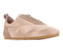 Satin And Suede Sneaker — Pink