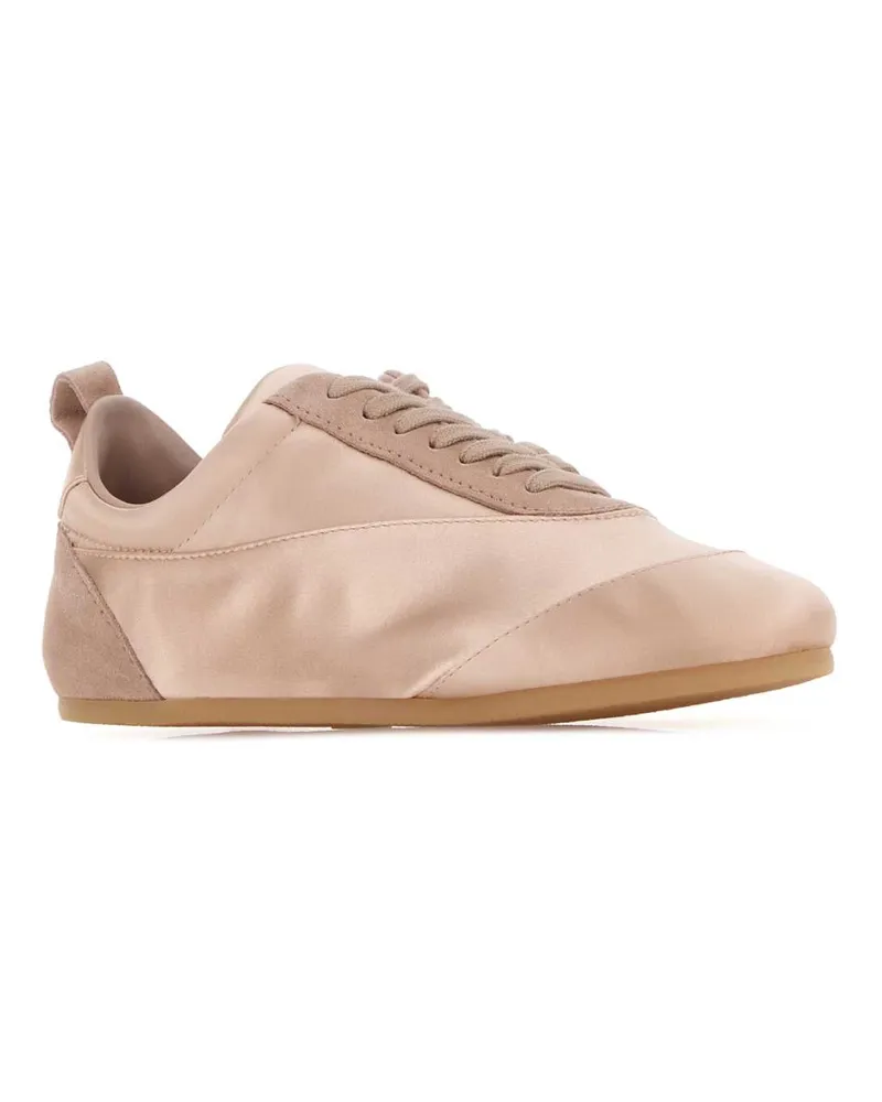 Jil Sander Women's Pastel Pink Satin And Suede Sneakers Rose Pink