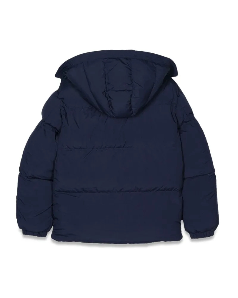 Diesel Padded Down with Attached Hood Down Jacket — Blue Blue