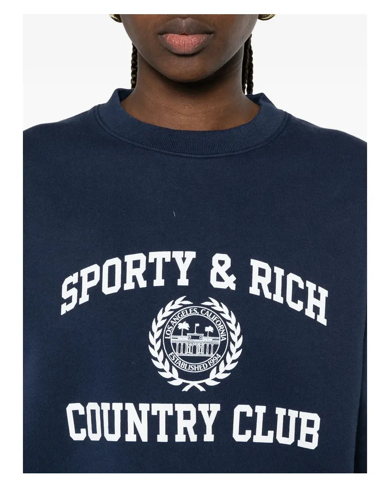 SPORTY & RICH Dnavy Sweatshirt — Navy Navy