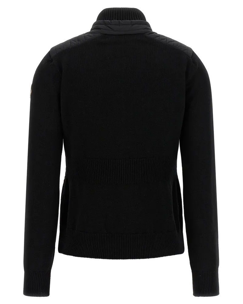 Moncler Hybrid Quilted Down Jacket — Black Black