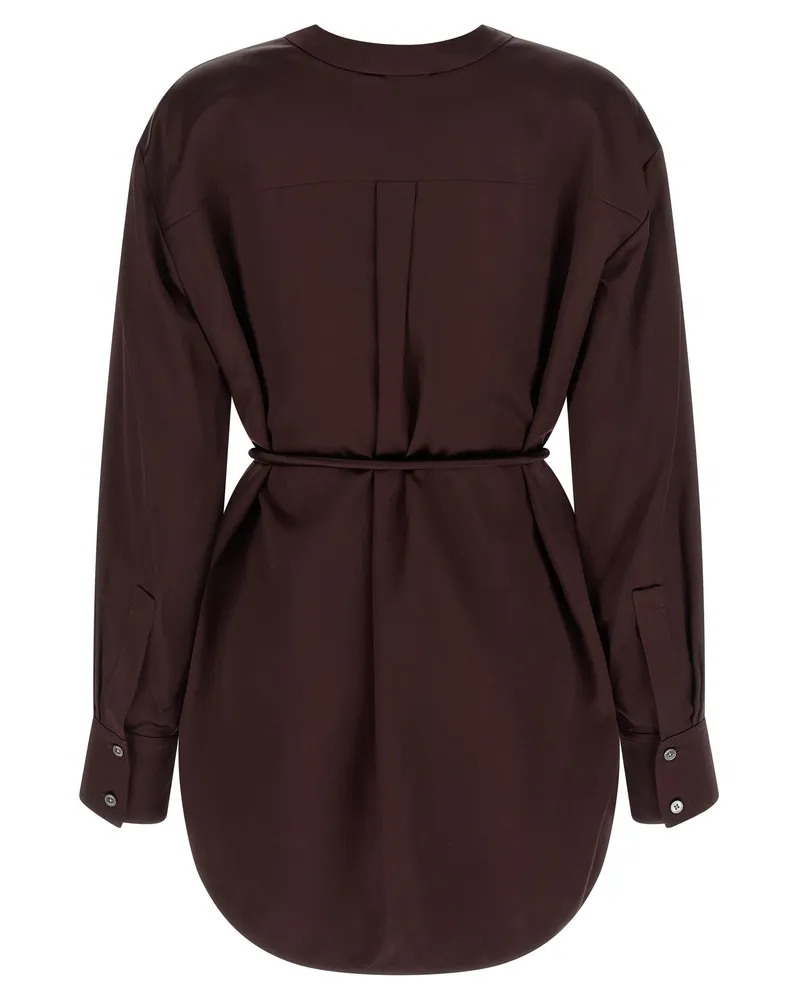 Tory Burch Viscose Satin Blouse — Burgundy Burgundy
