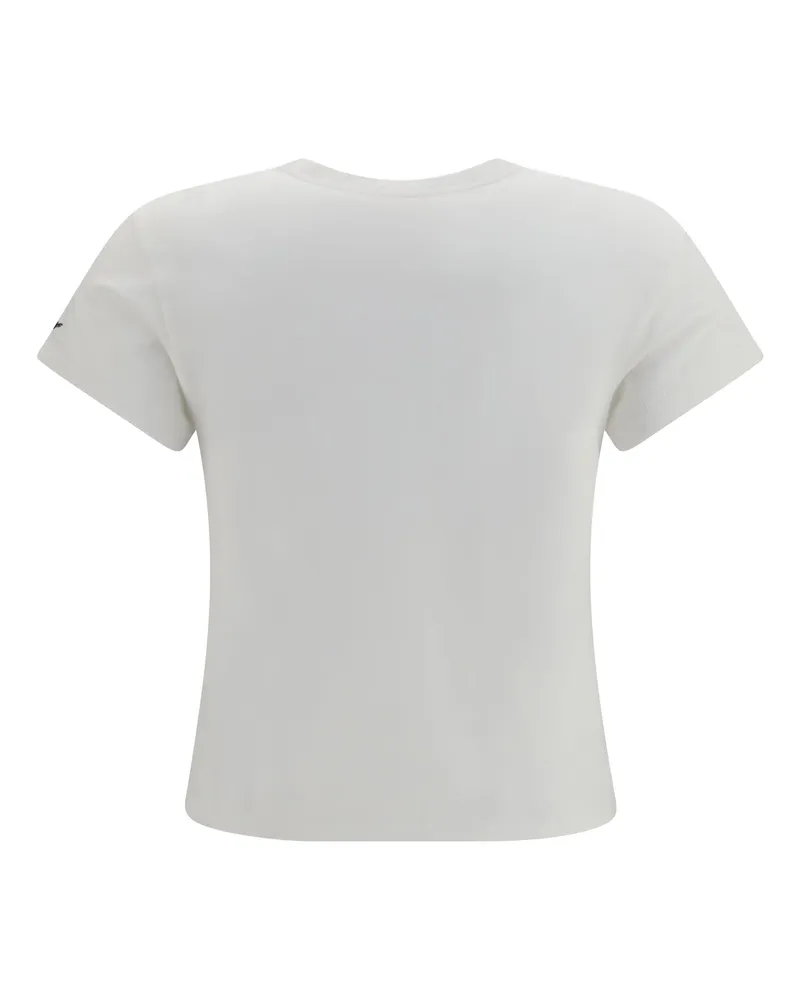 Kenzo Women's Jumping Tiger Embroidered Cotton T-Shirt Off White T-Shirts And Polos 