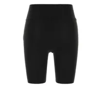 Women Shorts Black Polyester Elastane Trousers