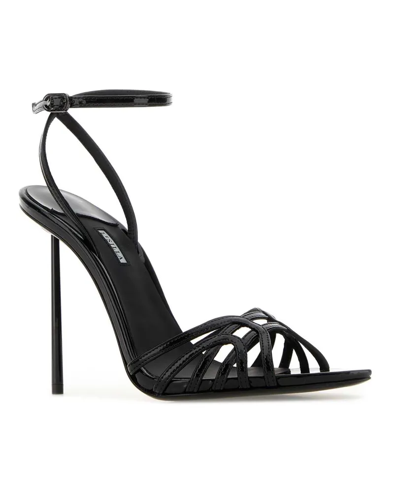 Le Silla Women's Black Leather Synthetic Bella Sandals Nero Scarpe Con Tacco High Heel Shoes Black