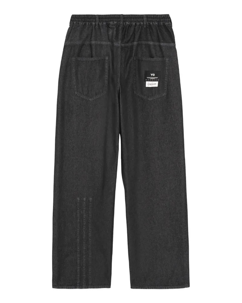 Y-3 Twill Loose-Fit Jeans — Black Black