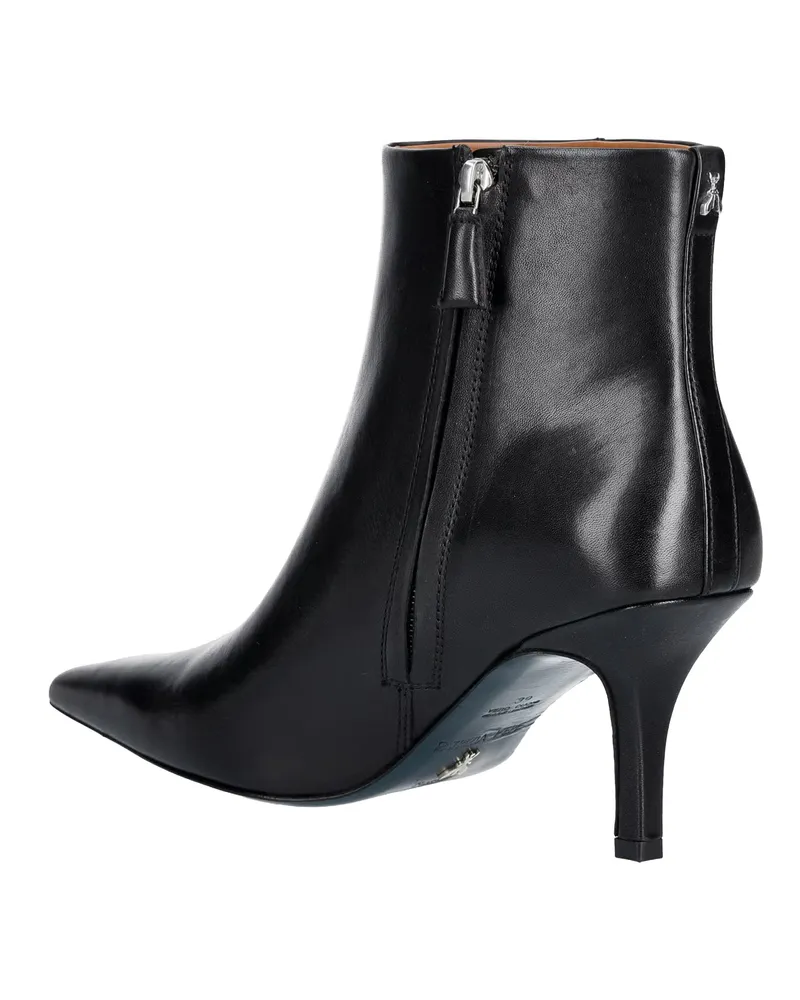 Patrizia Pepe Stiletto Heel Calf Leather Ankle Boot — Black Black