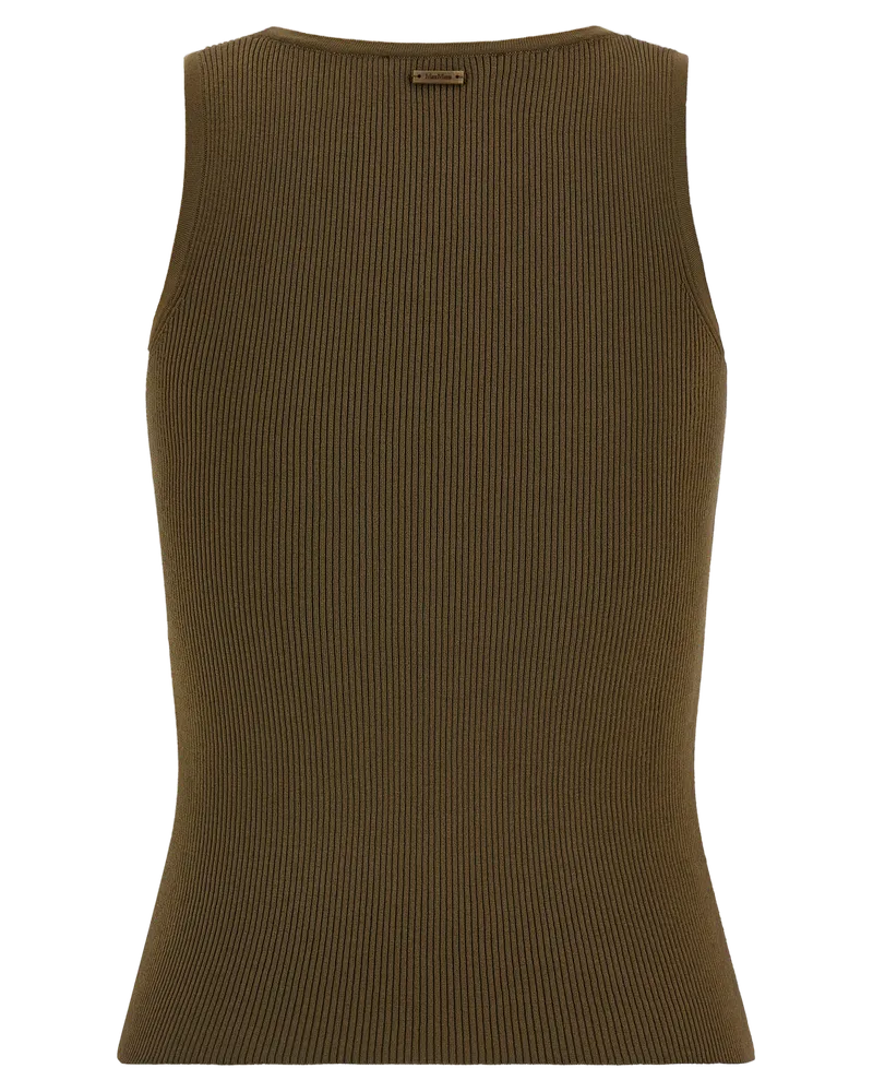 Max Mara Women's Bicolor Viscose Sleeveles T-Shirt Green