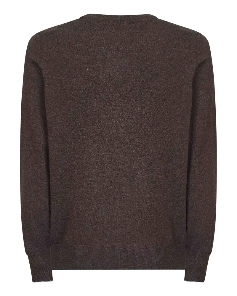 Brunello Cucinelli Men's Crewneck Cashmere Sweater Brown Brown