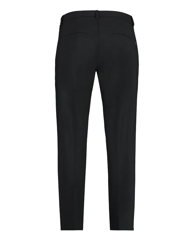 Dondup Men's Trousers Pablo Wool Blend Black Black