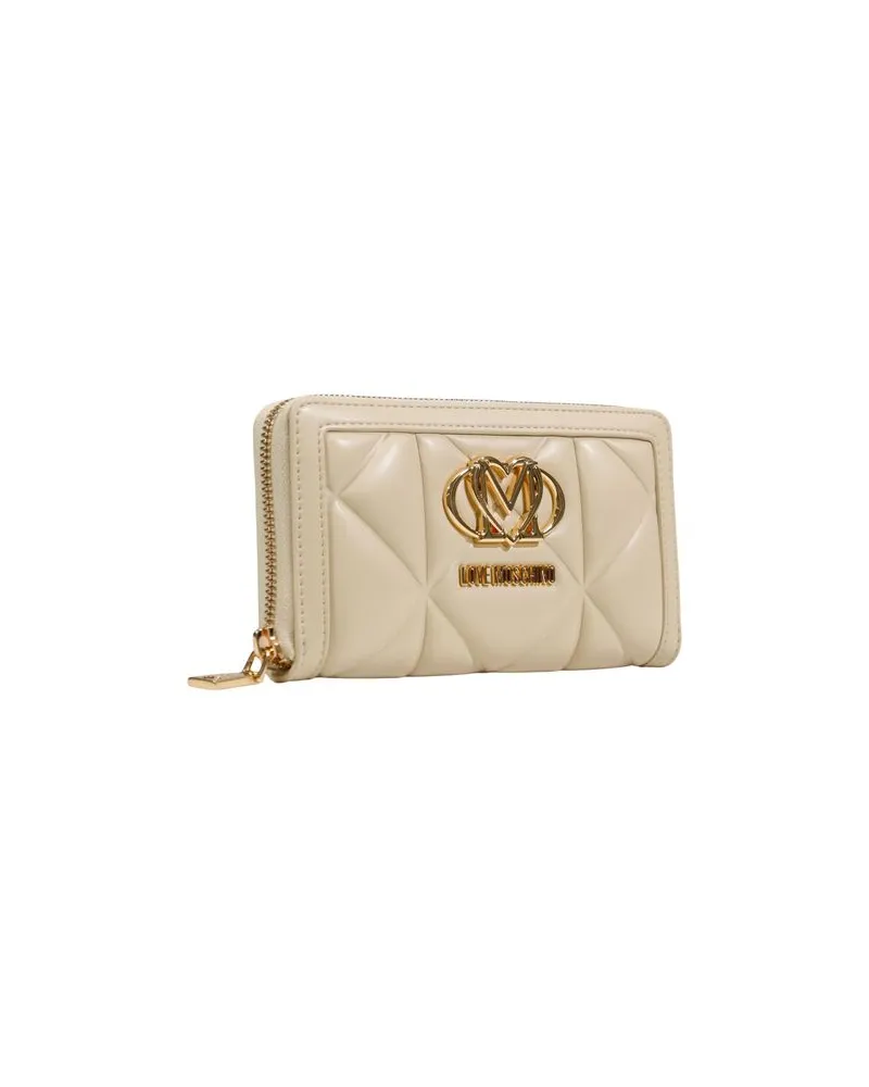 Moschino Women's Cream Artificial Leather Wallet Cream