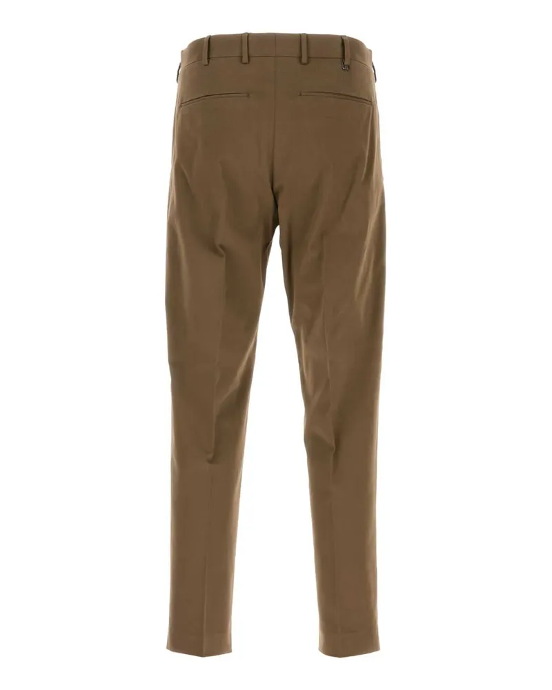 PT TORINO Flat Trousers — Brown Brown