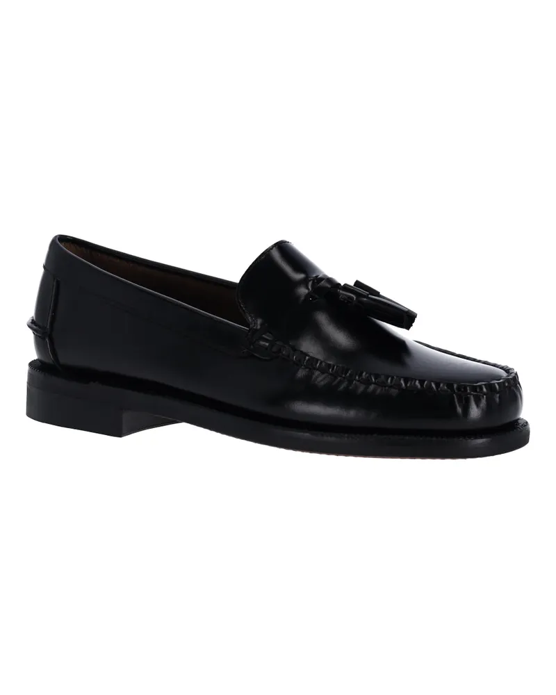 Sebago Men's Flat Shoes Black Leather Black