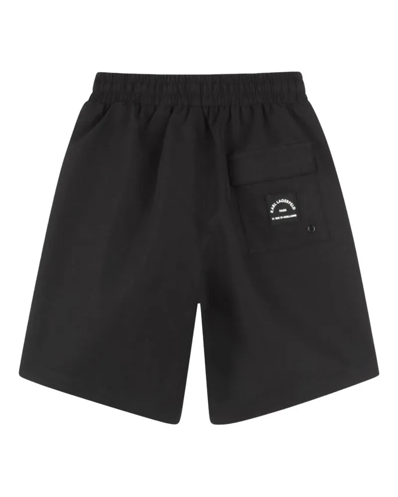 Karl Lagerfeld Polyester Swim Bermuda Shorts — Black Black