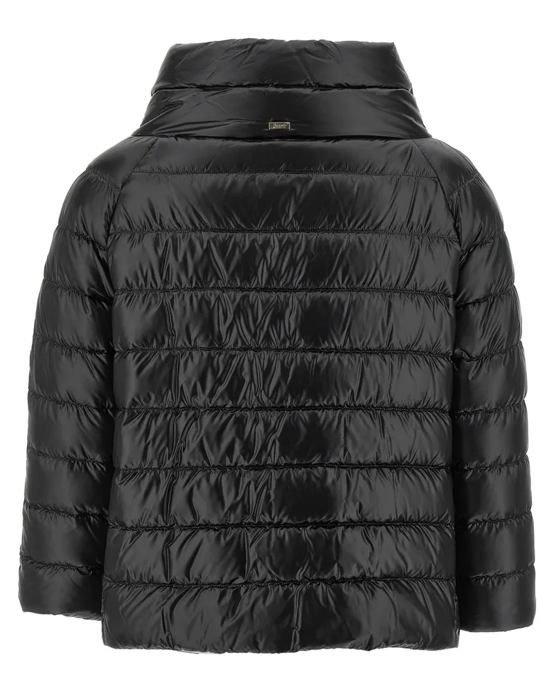 Herno Women's Black Polyamide Full-Length Jacket Clothing Black