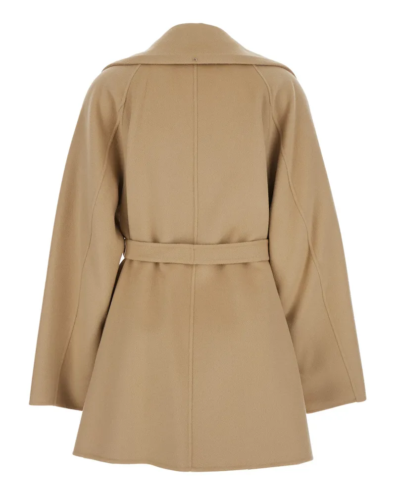 SPORTMAX Women's Coat, Beige Virgin Wool Beige