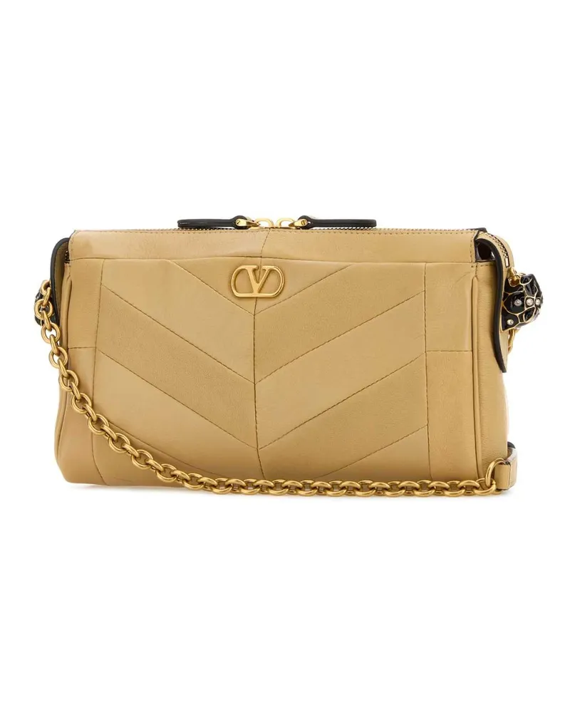 Valentino Garavani Women's Beige Nappa Leather Panthea Crossbody Bag Goldbeige Borse A Tracolla Beige