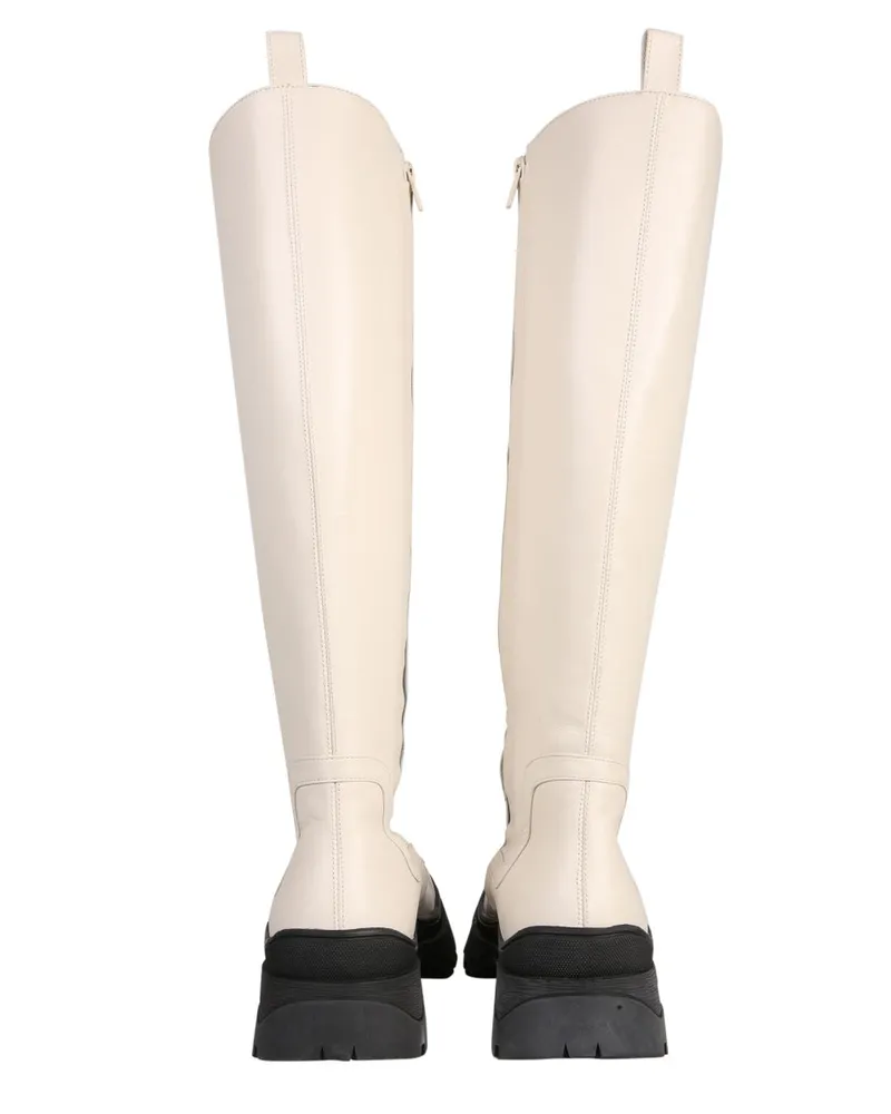 STAUD Rubber Boots — Beige Beige