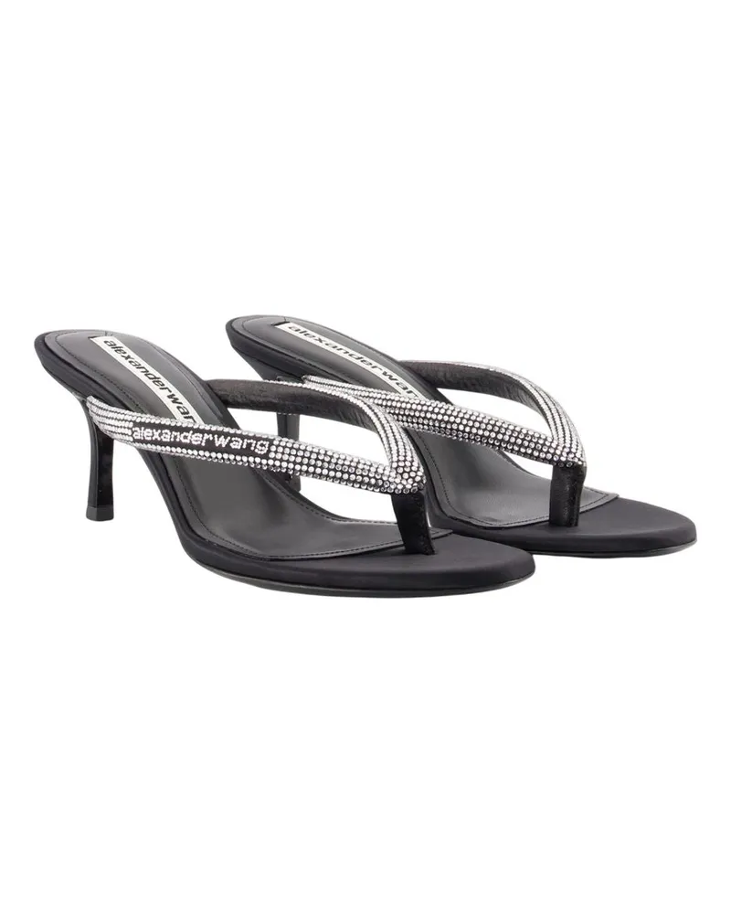 Alexander Wang Women's Courtney 65mm Sandals -  Satin Black Shoes Black