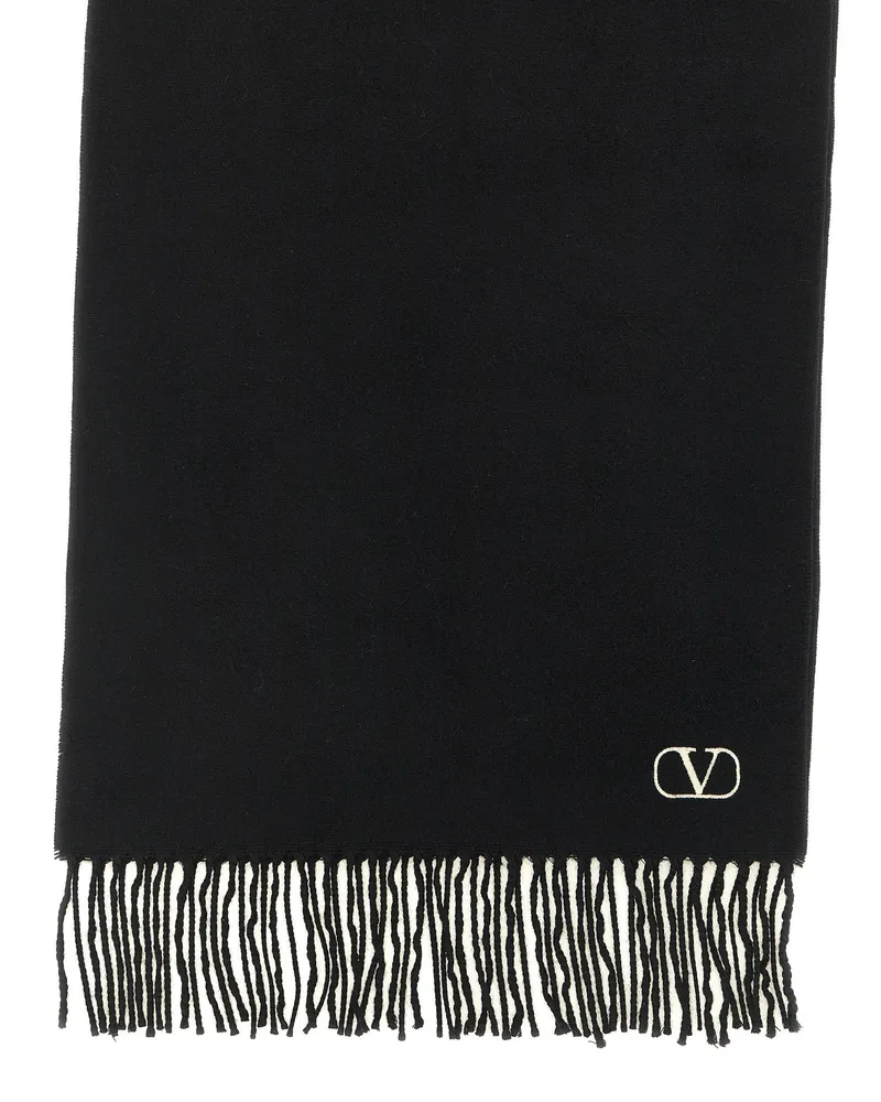 Valentino Garavani Cashmere Scarf — Black Black