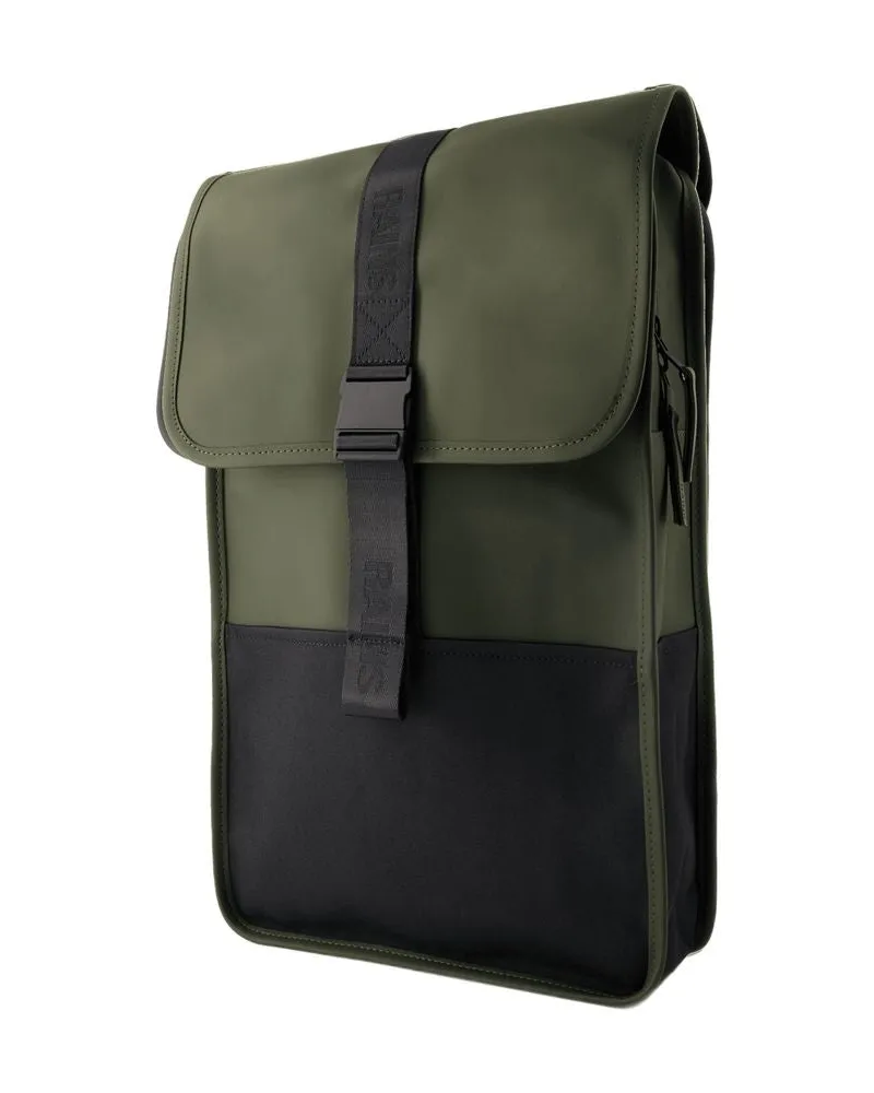 RAINS Unisex Backpack Green Synthetic Green