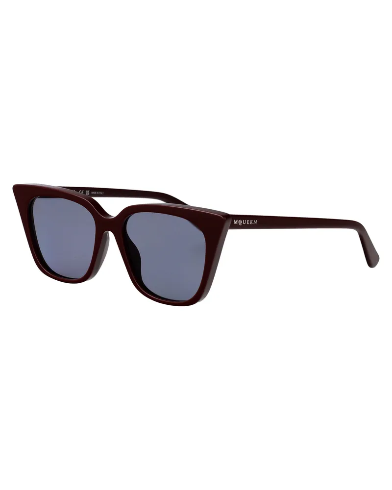 Alexander McQueen Women's Sunglasses Am0556s Red Acetate Burgundy