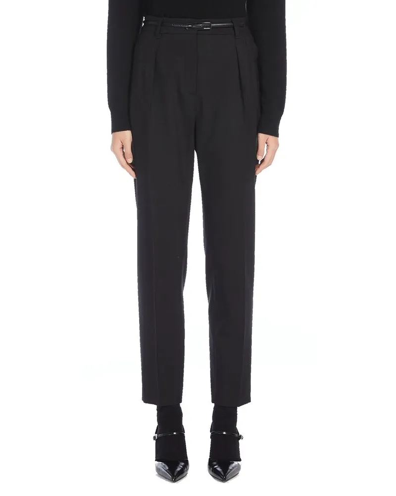 Max Mara Women's Black Elastane Dress Pants Black
