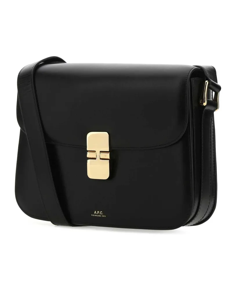 A.P.C. Women's Black Leather Grace Crossbody Bag Vache Borse A Tracolla Black